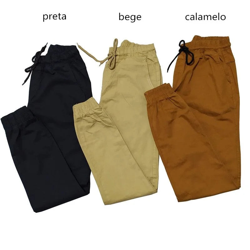 Calça SAINT Slim Masculina de Sarja com Elástico