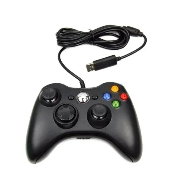 Controle De Xbox 360 Com Fio Para Video Game e PC/ Fat E Pc