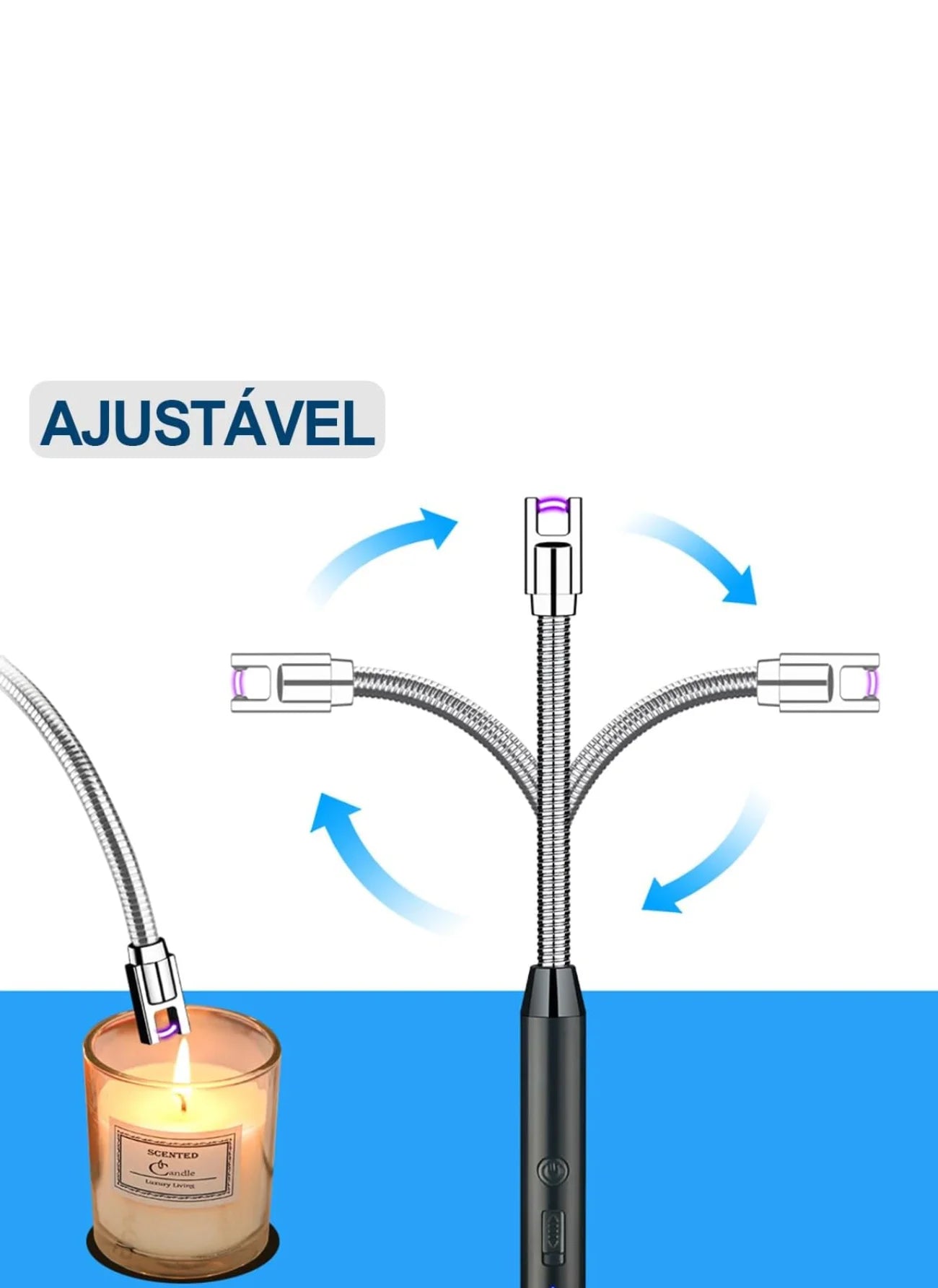 Acendedor Eletrônico Recarregável USB para Churrasqueira e Fogão