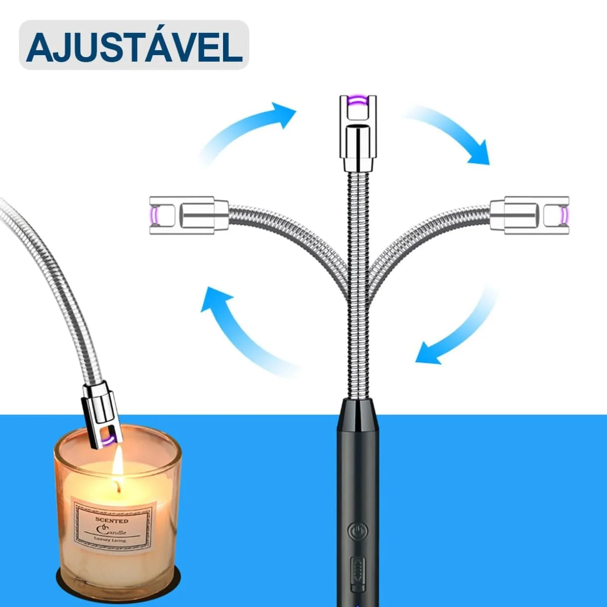 Acendedor Eletrônico Recarregável USB para Churrasqueira e Fogão