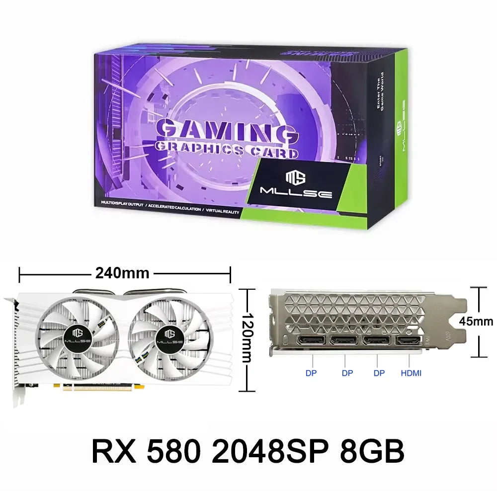 Radeon RX 580 8GB  GDDR5