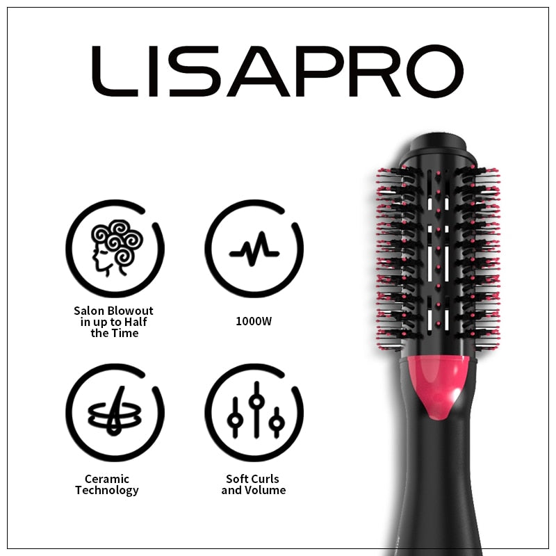 LISAPRO Styler: Escova e Secador de Cabelo