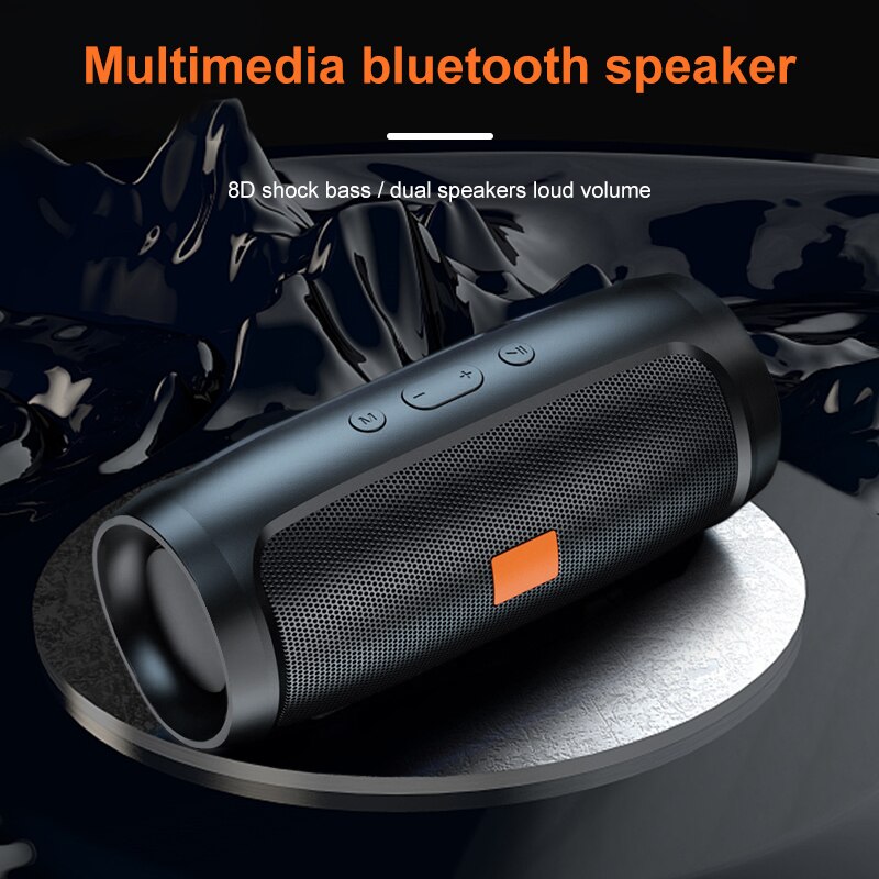 Caixa de Som Bluetooth com Duplo Speaker TF/USB