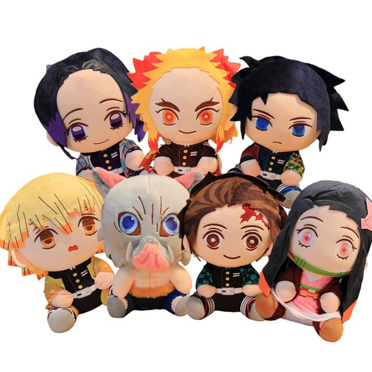 Brinquedos do Anime Demon Slayer Kimetsu No Yaiba - Conjunto de Bonecos de 20cm